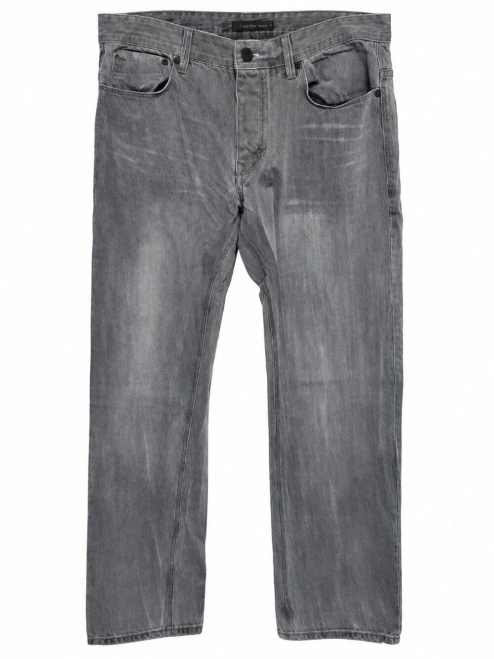 Calvin Klein Jeans Men’s Gray Faded Straight Leg Jeans Size 34